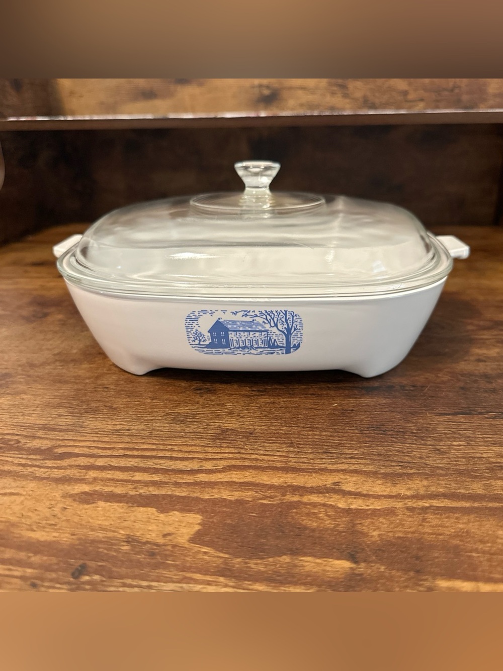 Vintage Corning Ware MW-10 Browning Skillet Amana Radarange Blue Colonial 10" wi